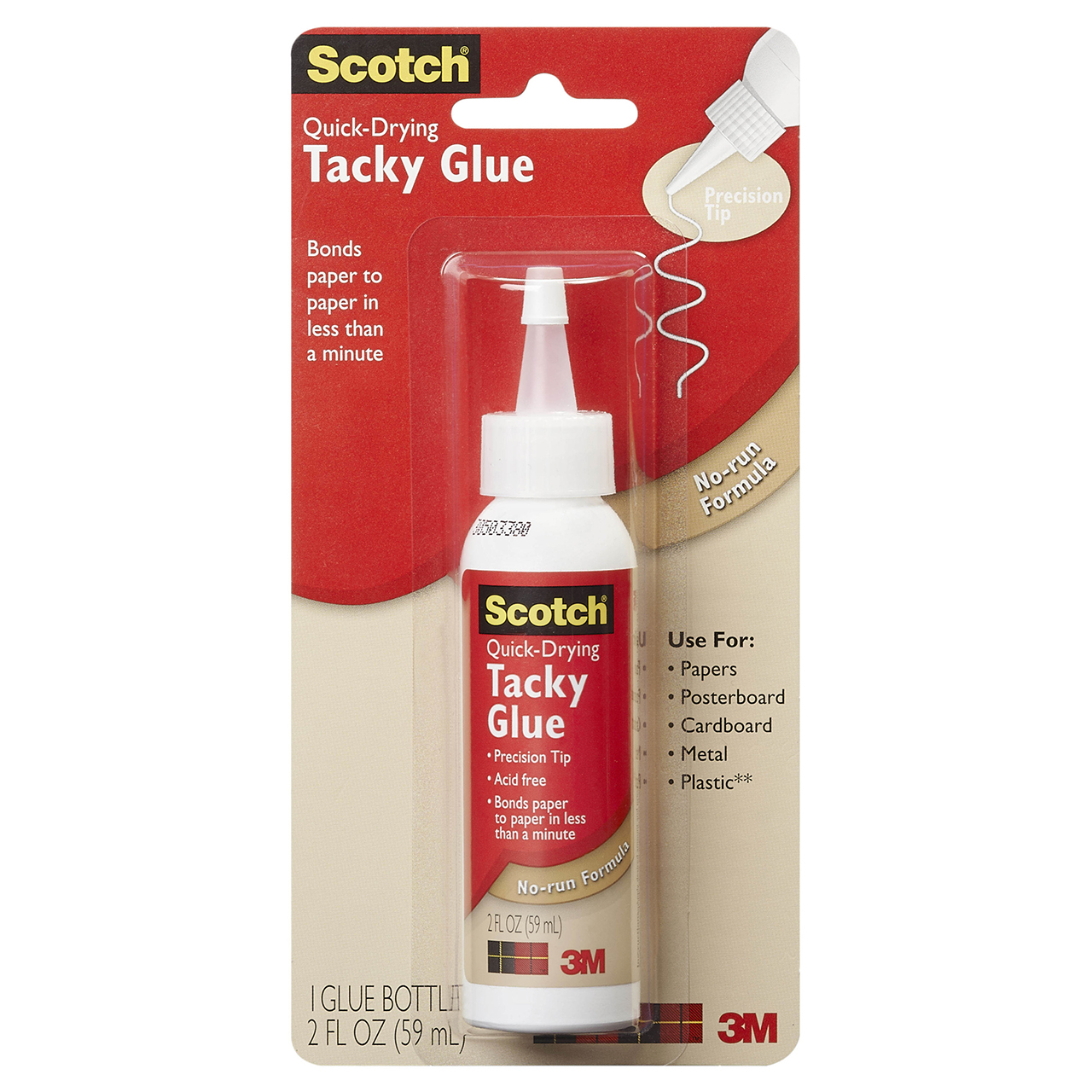 3M 7010372685 | Scotch Transparent Tacky Glue