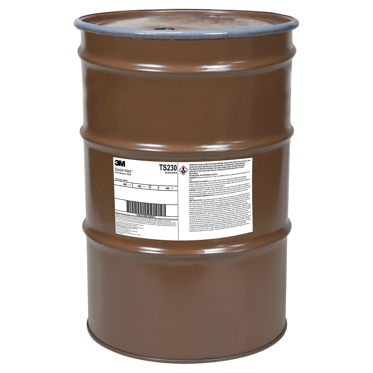 3M 7100104259 | Scotch-Weld TS230 55 Gallon White PUR Adhesive