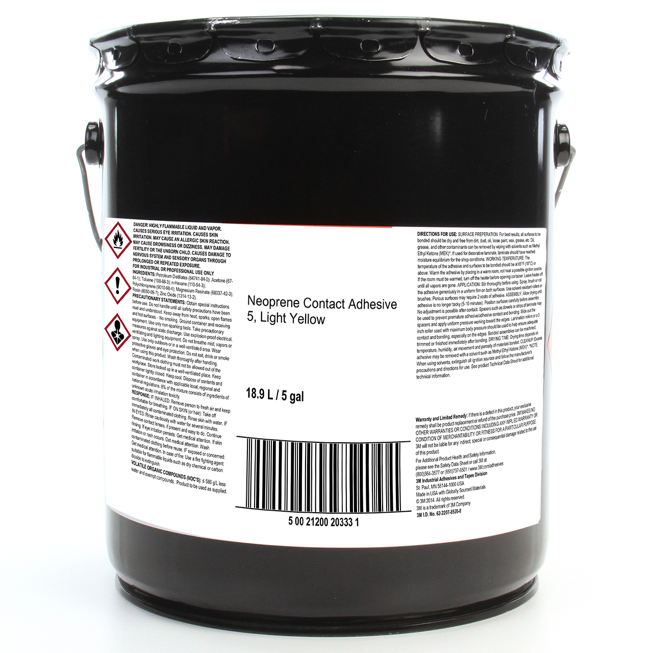 3M 7010367231 | 5 5 Gallon Light Yellow Contact Adhesive
