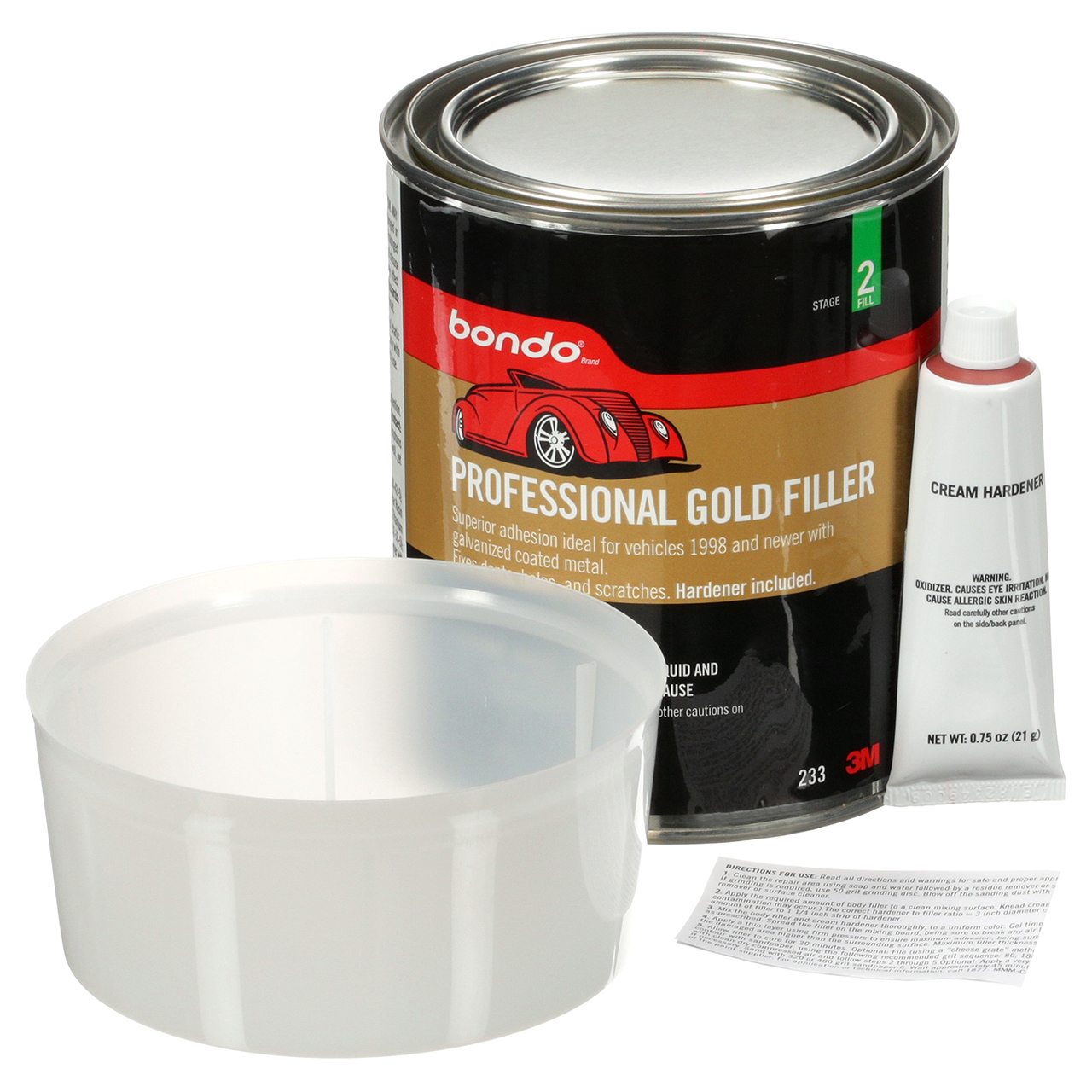 3M Bondo Body Filler, 00262, 1 Qt 28 oz. 