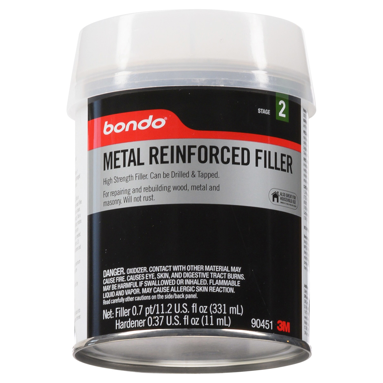Bondo® 280 - 0.34 oz. Black 2-Part Epoxy Bumper Repair Adhesive Kit