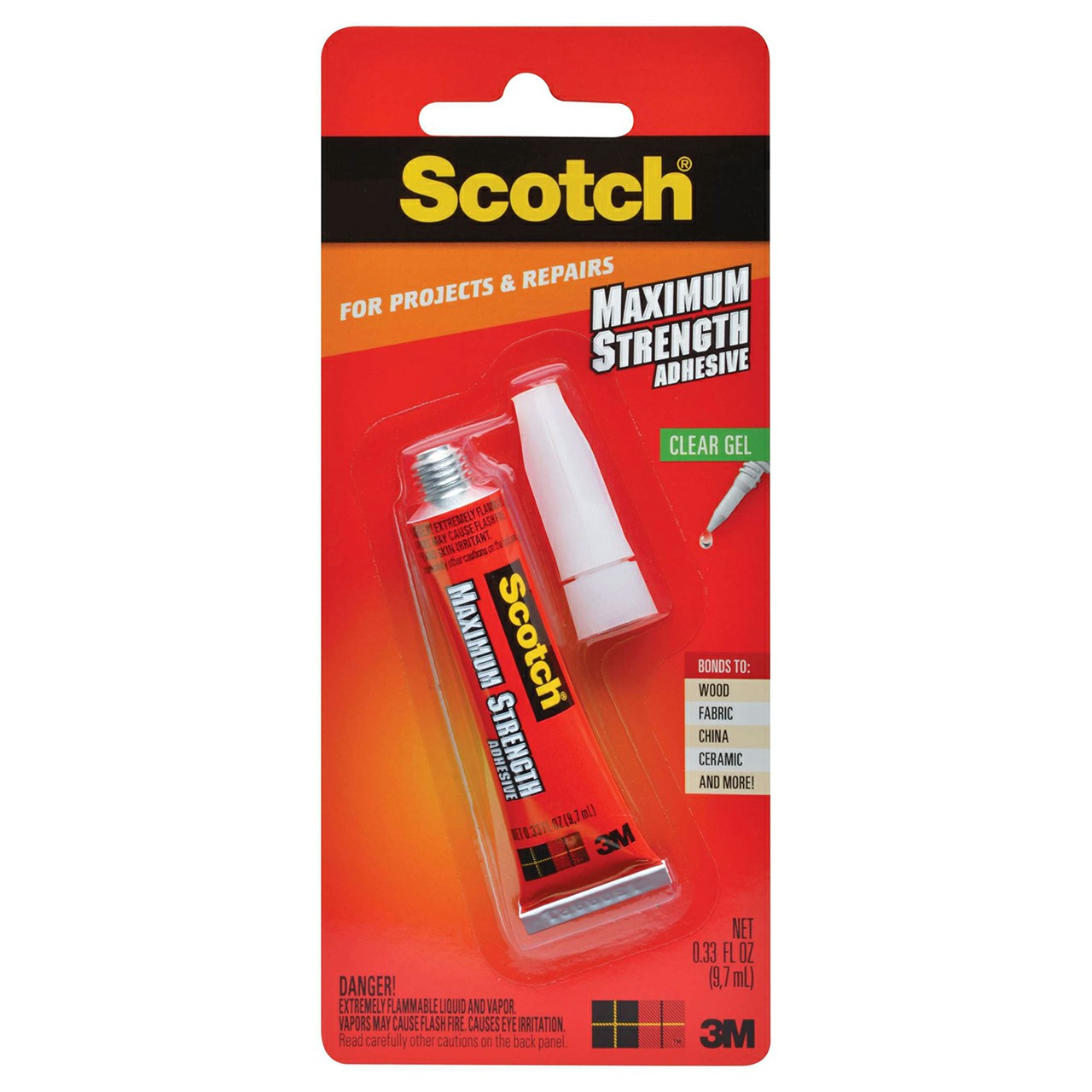 3M 7100009777 | Scotch 0.33 oz Capacity Maximum Strength Adhesive