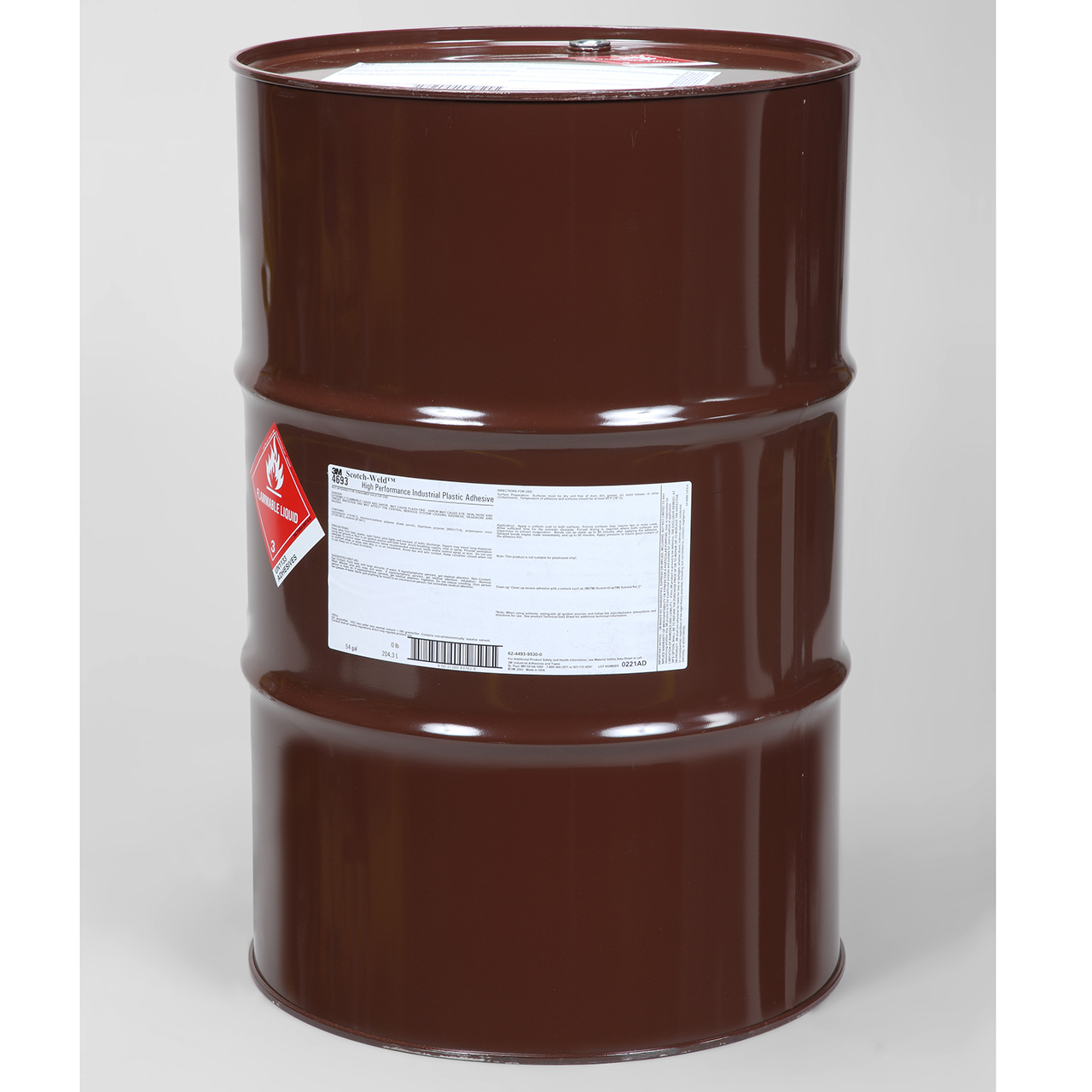 3M 7010310264 | 4693 55 Gallon Light Amber Industrial Plastic Adhesive