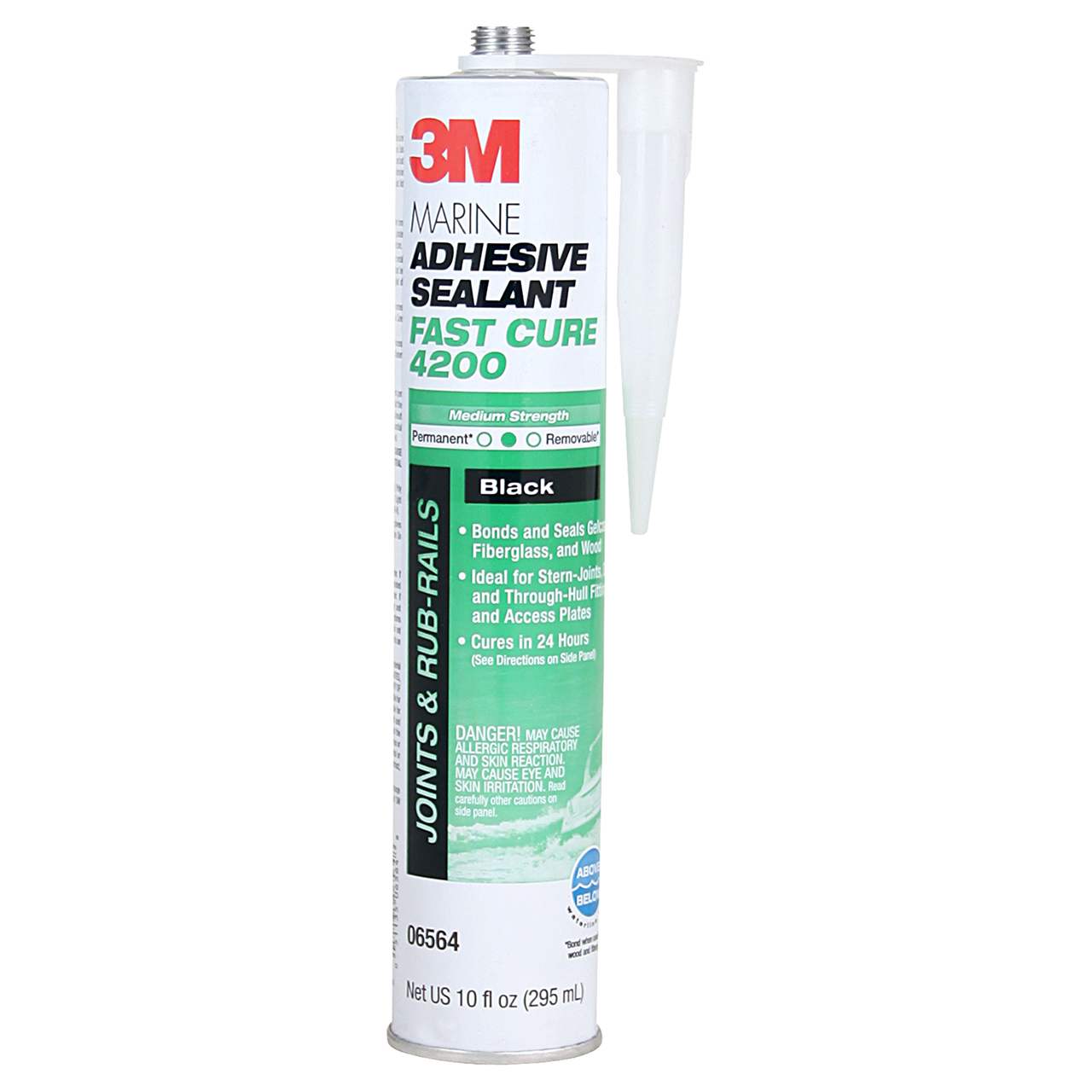 3M 7000120497 | 06564 10 fl oz Black Marine Adhesive Sealant