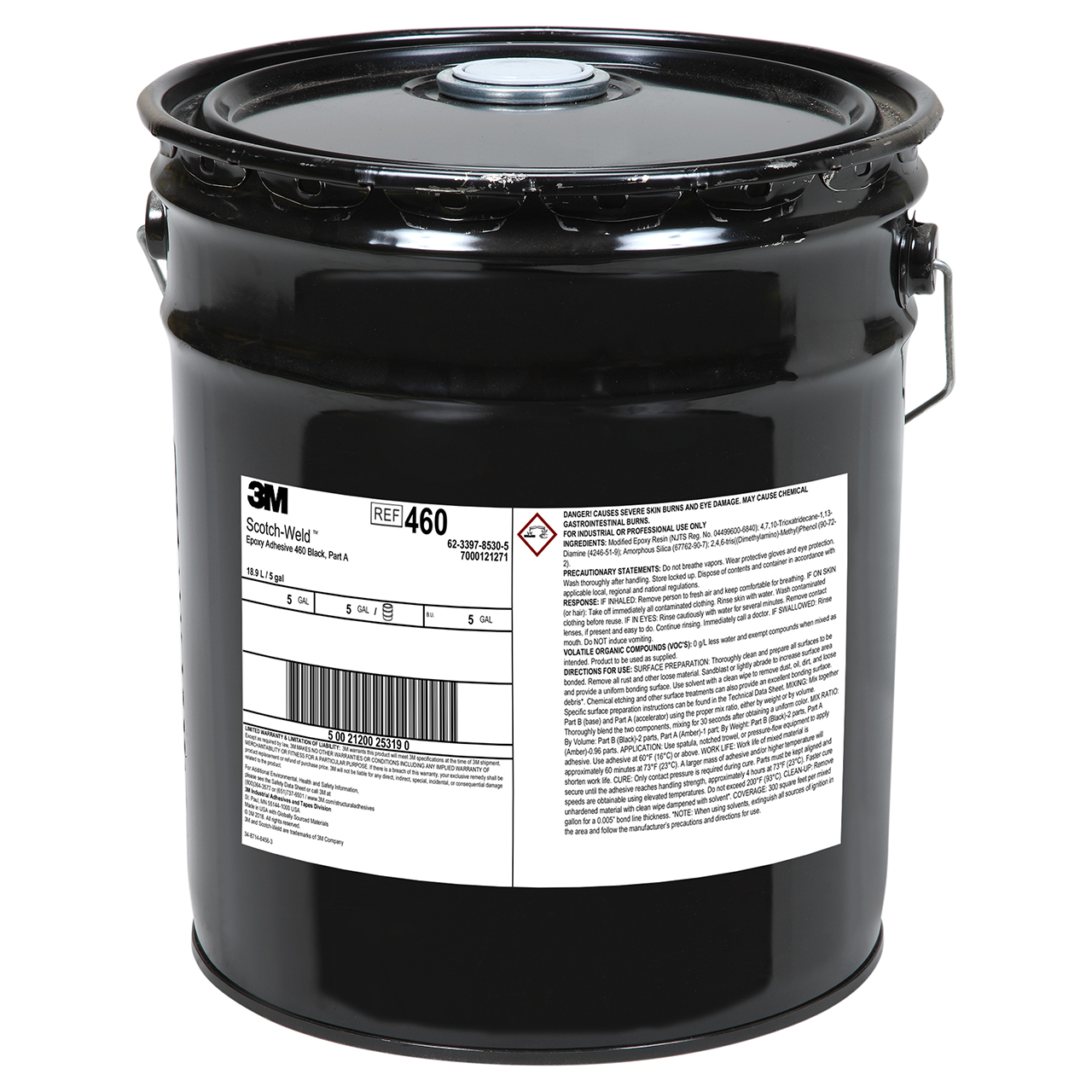 3M 7000121271 | Scotch-Weld 460 5 Gallon Black Epoxy Adhesive