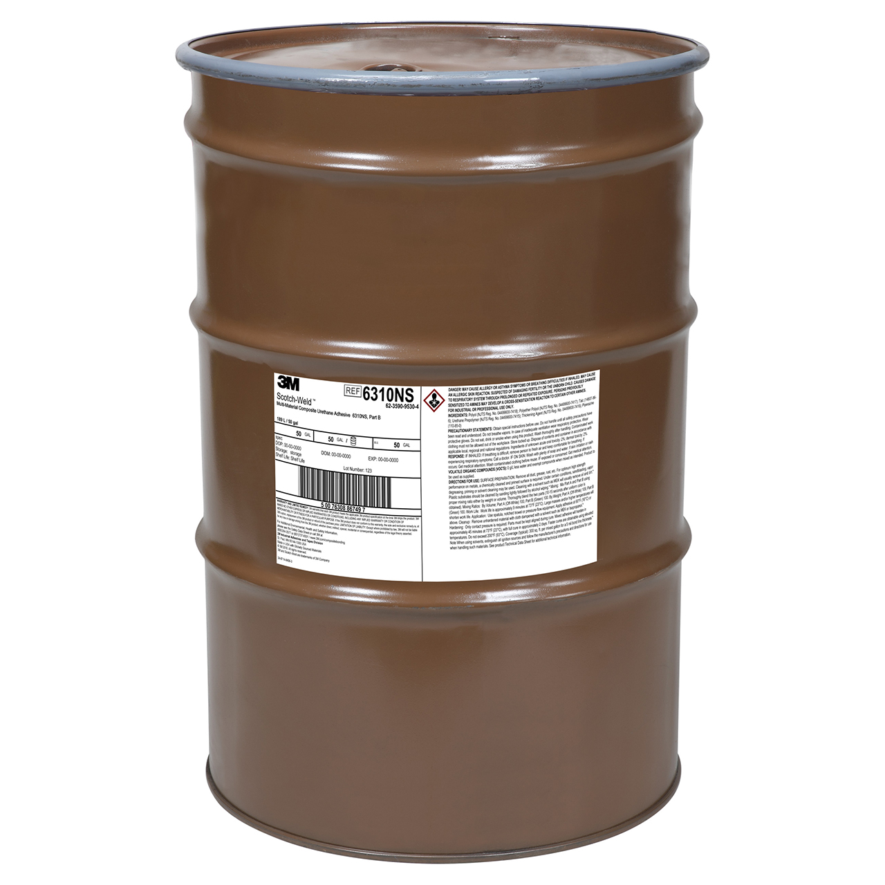 3M 7010412199 | Scotch-Weld 6310NS 55 Gallon Green Composite Urethane Adhesive