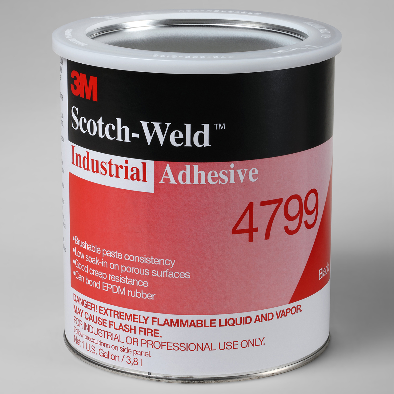 3M 7000000927 | 4799 1 Gallon Black Industrial Adhesive