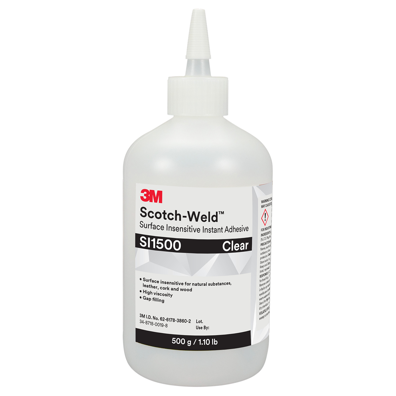 3M 7100039243 | Scotch-Weld SI1500 17.64 oz Transparent Instant Adhesive