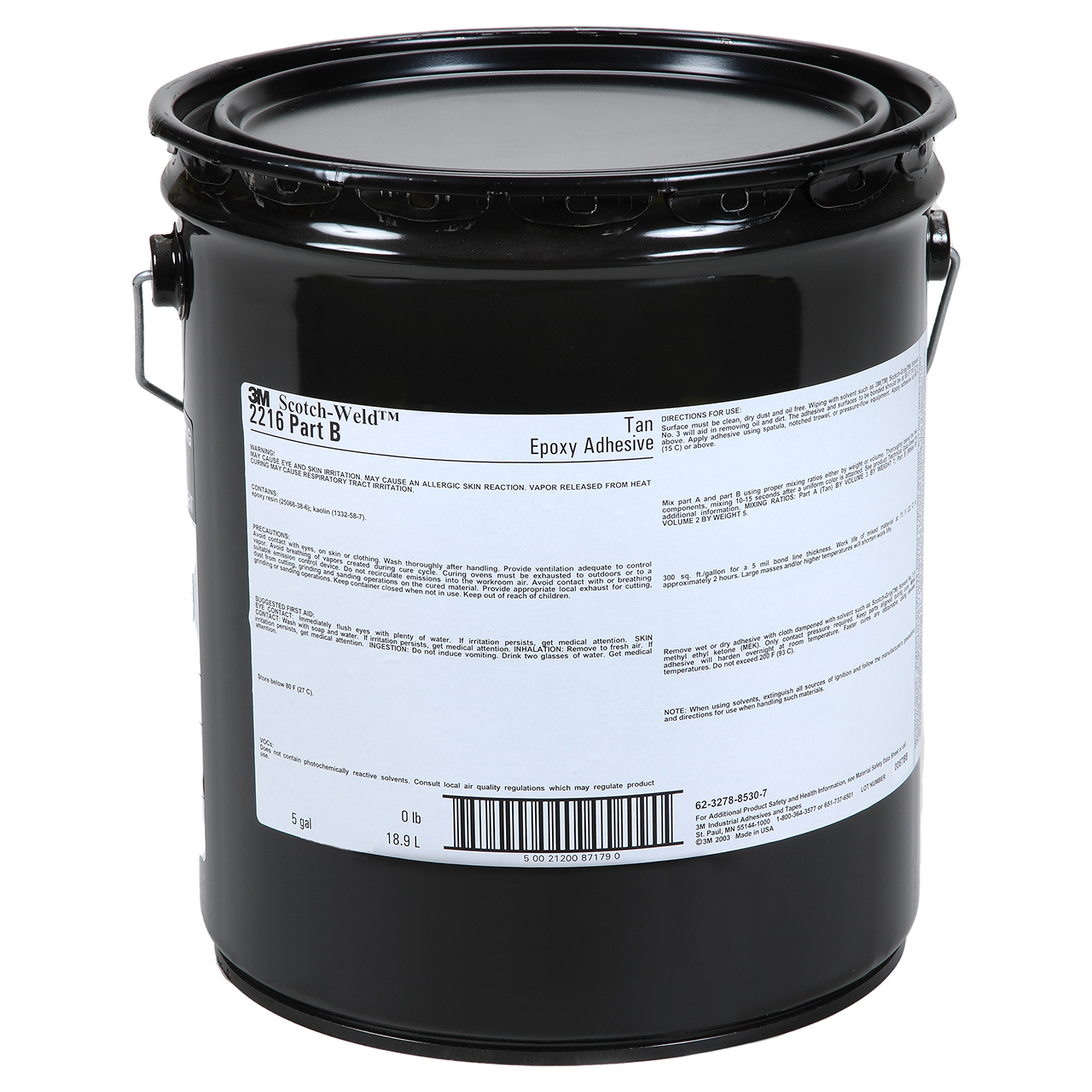 3M 7010309882 | Scotch-Weld 2216NS 5 Gallon Tan Epoxy Adhesive