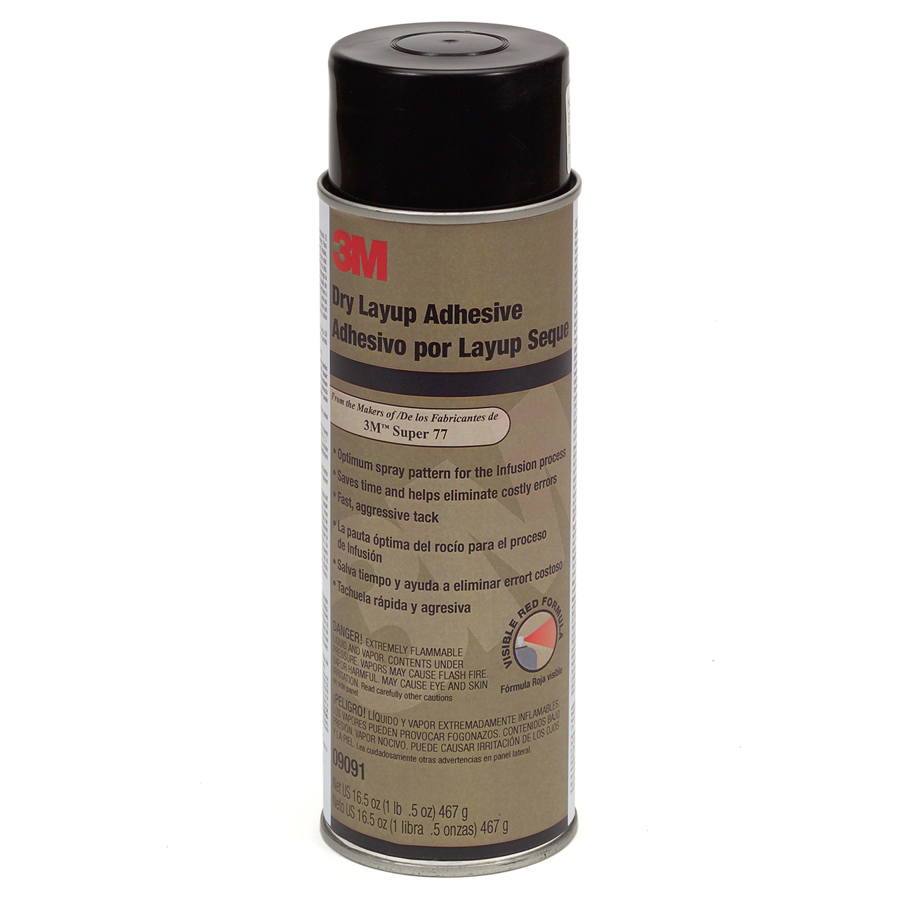 3M 7100010064 | PN09091DLUA16.5OZ 1 lbs. Red Dry LayUp Adhesive