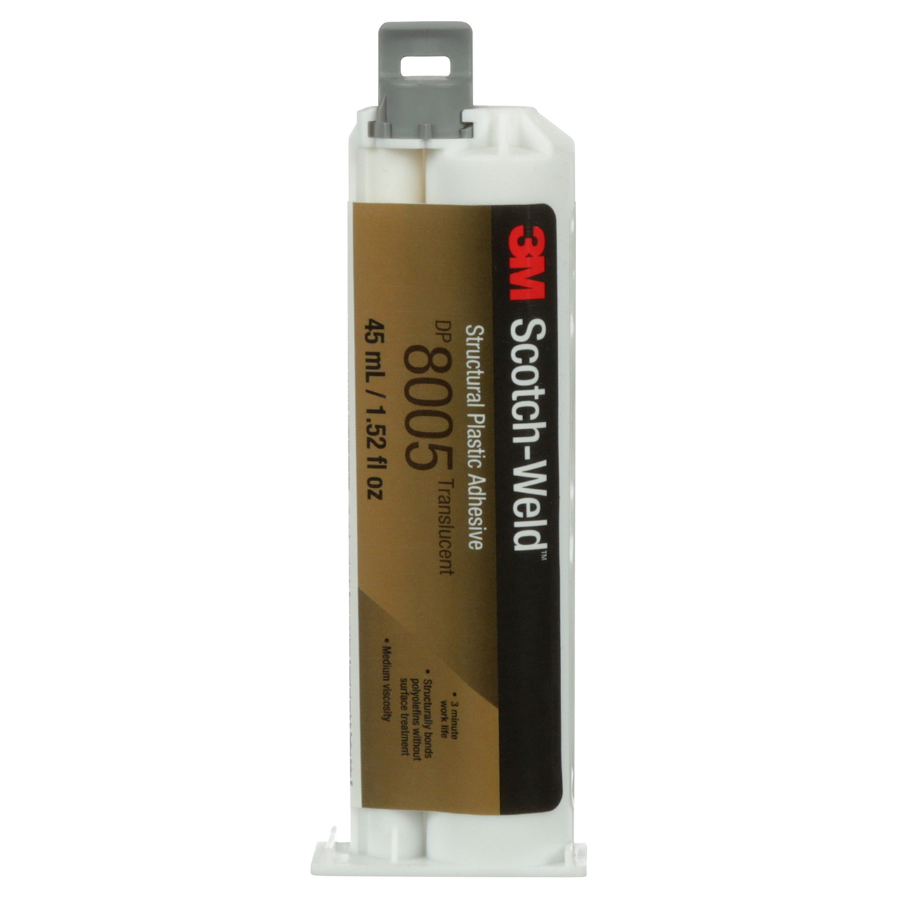 3M 7100089475 | Scotch-Weld 8005 1.52 fl oz Black Structural Plastic Adhesive