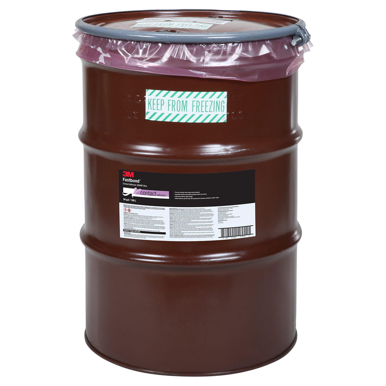 3M 7000121395 | Fastbond 2000NF 55 Gallon Capacity Blue Contact Adhesive