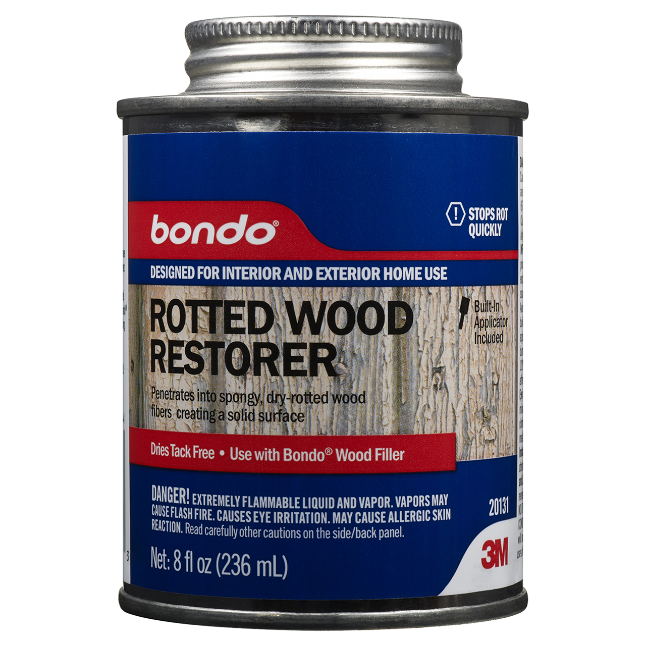 3M 7010412222 | Bondo 20131 8 fl oz Capacity Transparent Wood Restorer