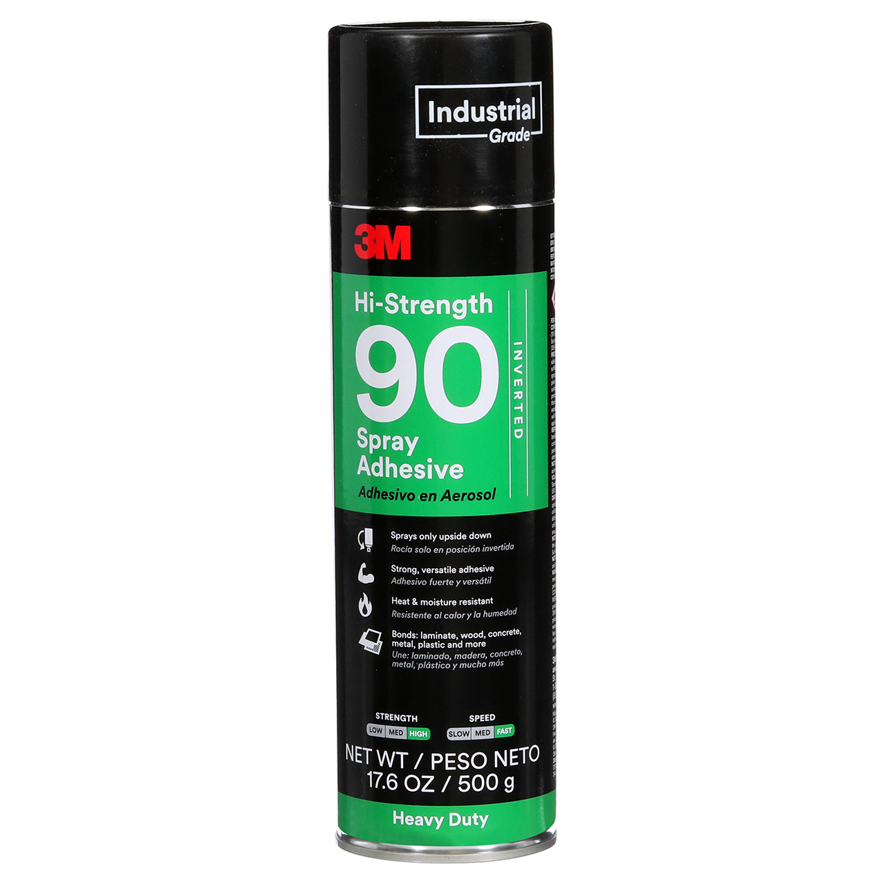 3M Hi-Strength 90 Contact Spray Adhesive, 17.6 oz, 1 Can, Green