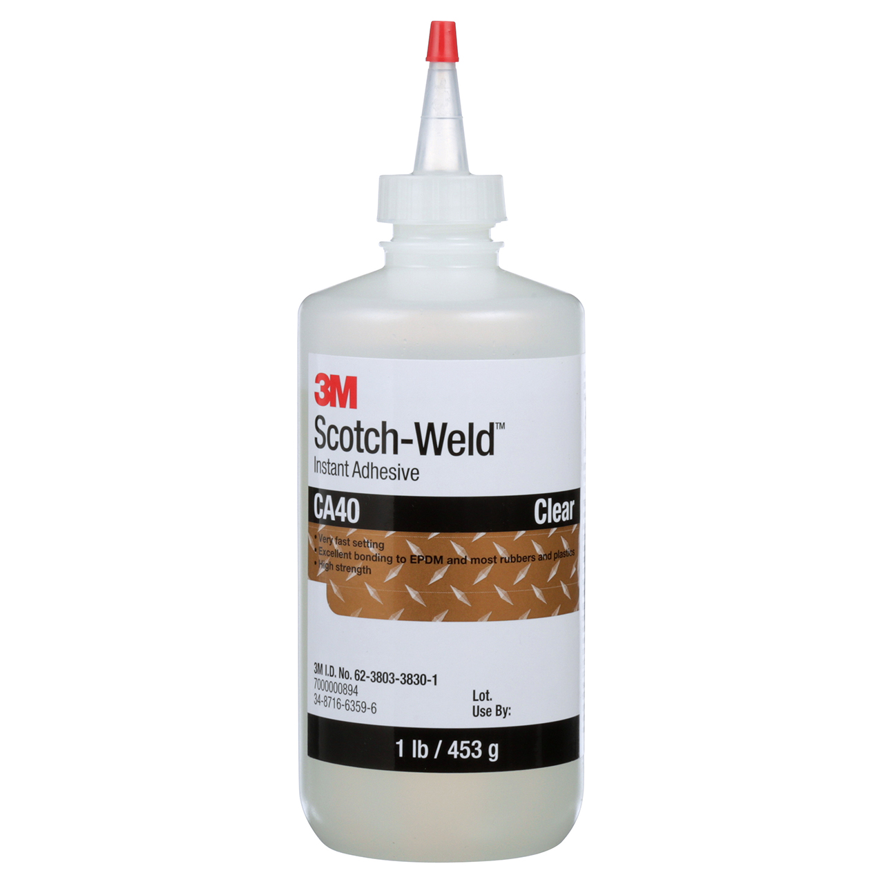 3M 7000000894 | Scotch-Weld CA40 1 lbs. Transparent Instant Adhesive