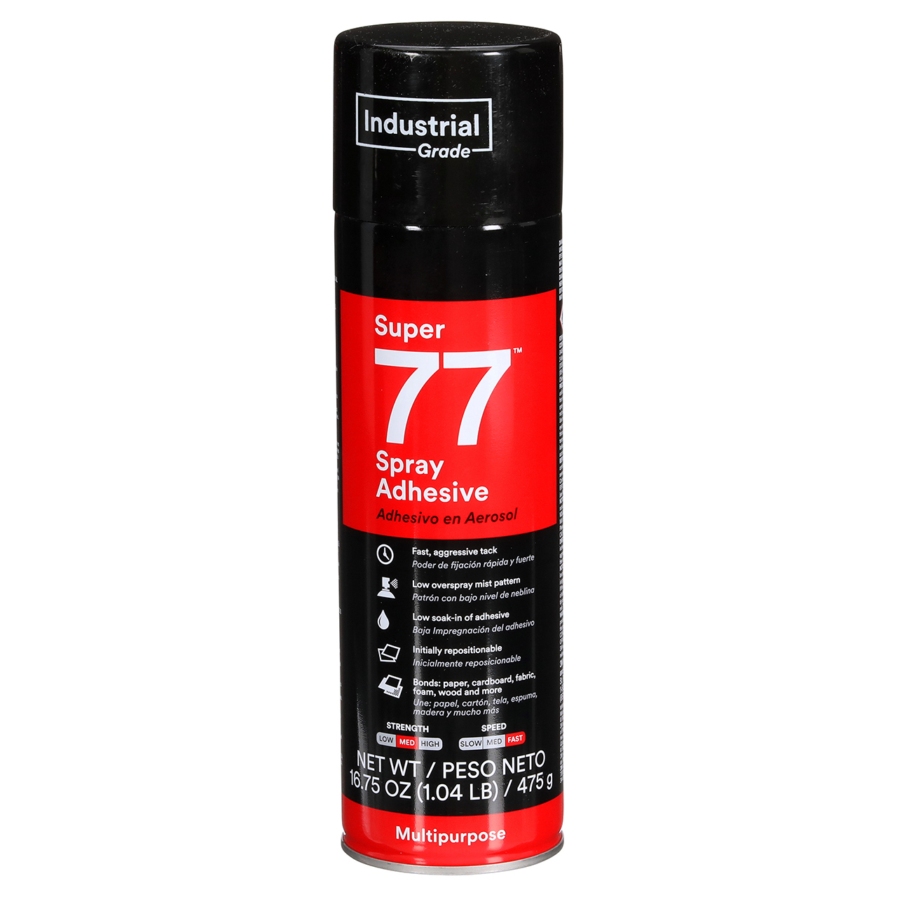 3M 7010366503 | Super 77 77 16 fl oz Capacity Transparent Spray Adhesive