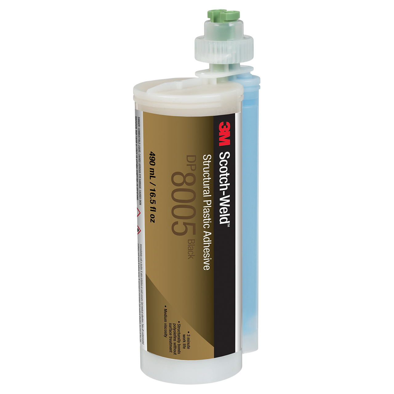 3M 7100089476 | Scotch-Weld 8005 16.57 fl oz Black Structural Plastic Adhesive