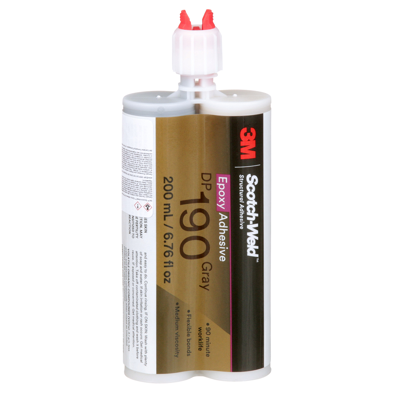 3M 7000121314 | Scotch-Weld 190 6.76 fl oz Gray Epoxy Adhesive