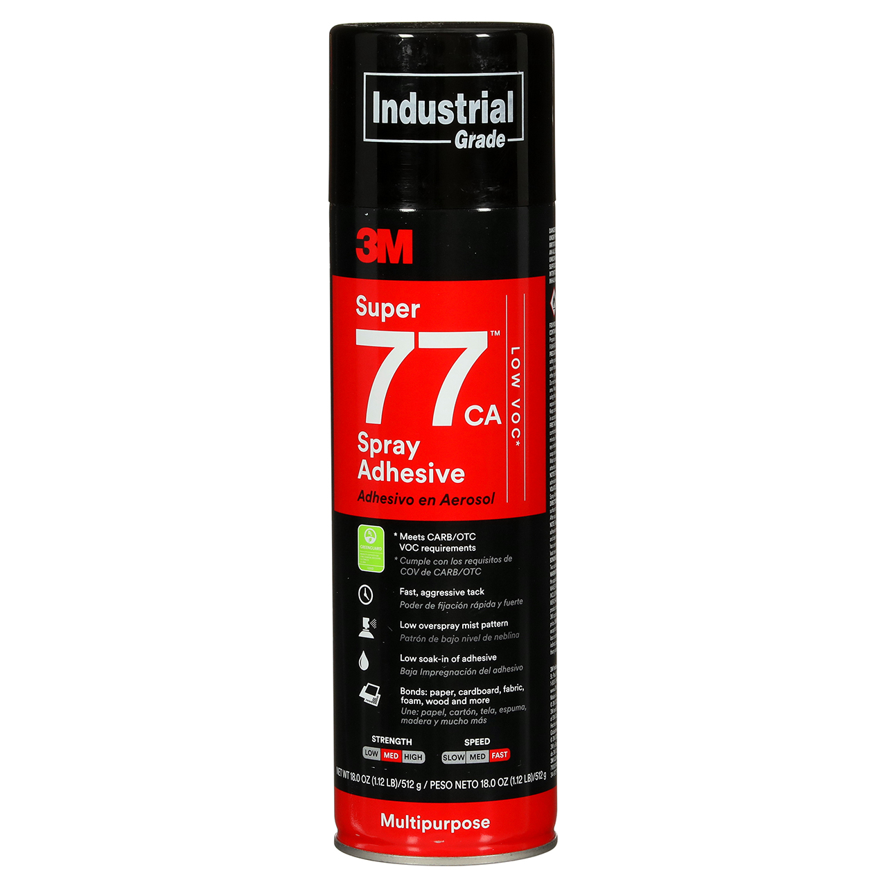 3M 7100014109 | Super 77 77CA 24 fl oz Capacity Transparent Spray Adhesive