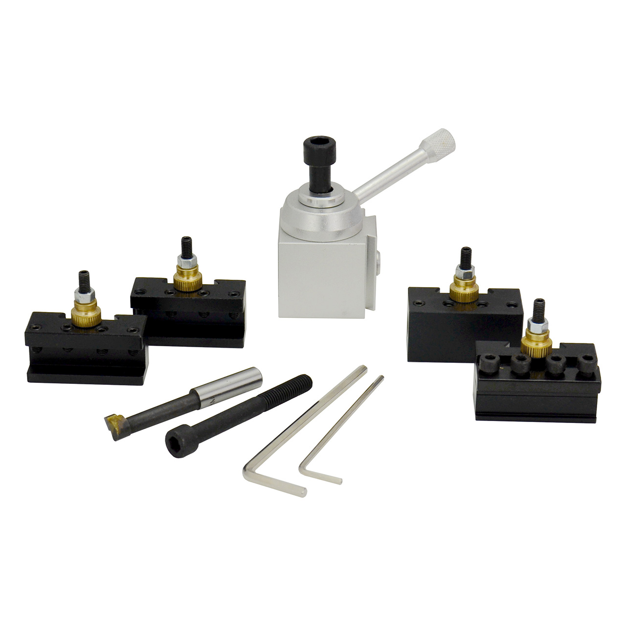 All Industrial 46926 | Mini Quick Change Tool Post Set for 7X10, 7X12, 7X14" Table/Hobby Lathes