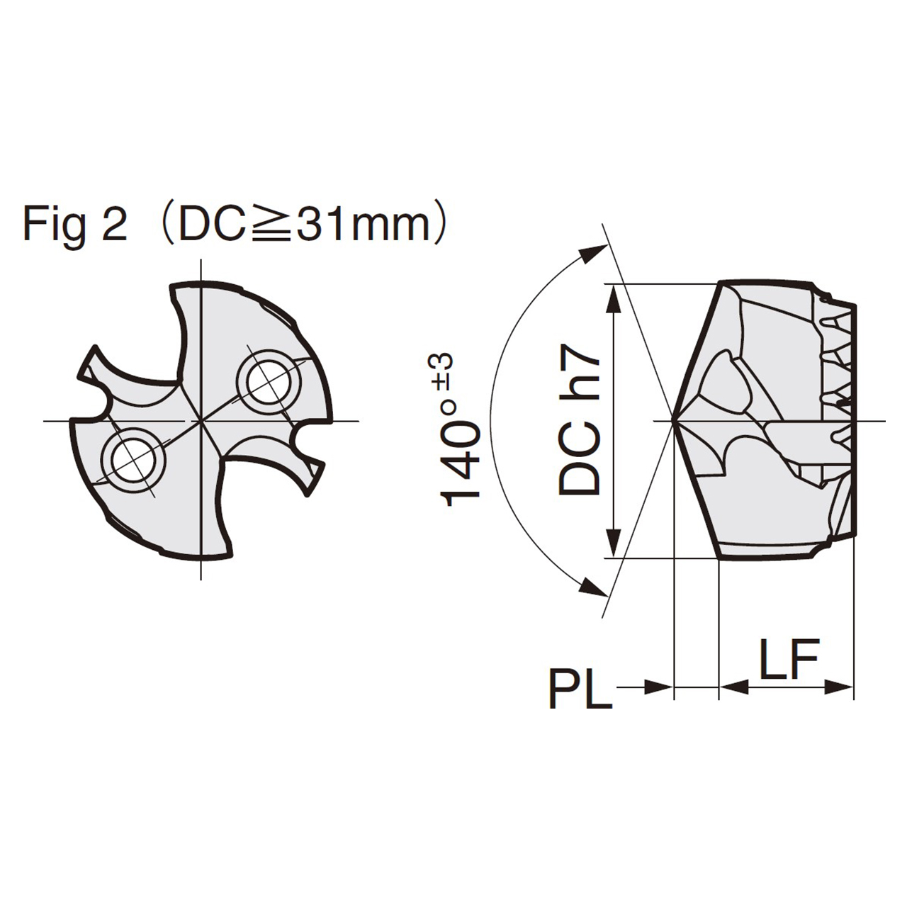 Sumitomo 5KHZ313 | SMDT4100MTL-ACX80 41.00mm Diameter x 27.00mm Length x 140 Degree Included Angle 2 Flute TiAlCr/TiSi Coated Carbide Replaceable Drill Tip