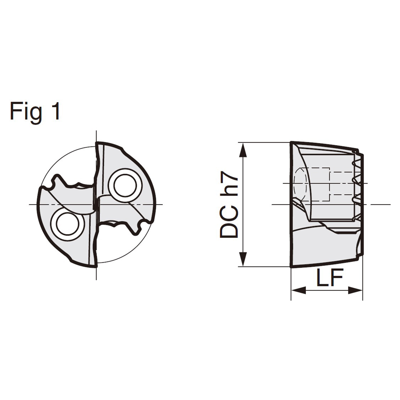 Sumitomo 5KHY605 | SMDT1300MFS-ACX70 13.00mm Diameter x 7.50mm Length x 178 Degree Included Angle 2 Flute TiAlCr/TiSi Coated Carbide Replaceable Drill Tip