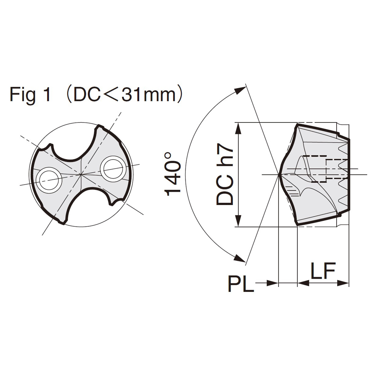 Sumitomo 5KHY529 | SMDT2160MTL-ACX70 21.60mm Diameter x 15.00mm Length x 140 Degree Included Angle 2 Flute TiAlCr/TiSi Coated Carbide Replaceable Drill Tip