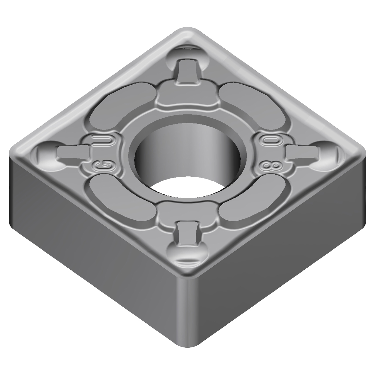 Sumitomo 19T4443 | SNMG432EGU-AC8015P 0.5000" Circle Diameter x 5.16mm Hole Diameter x 0.0315" Radius Absotech Coated Carbide Turning Insert
