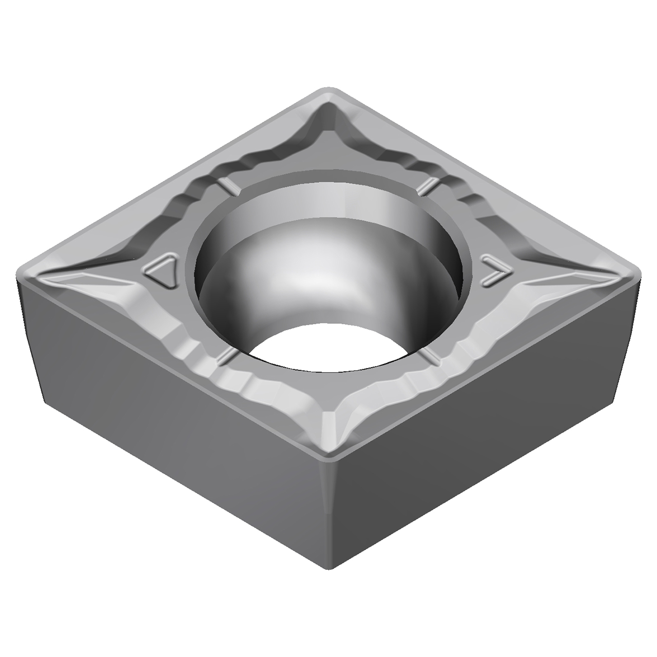 Sumitomo 19T4DCK | CCMT21.52EGU-AC8015P 0.2500" Circle Diameter x 2.80mm Hole Diameter x 0.0315" Radius Absotech Coated Carbide Turning Insert