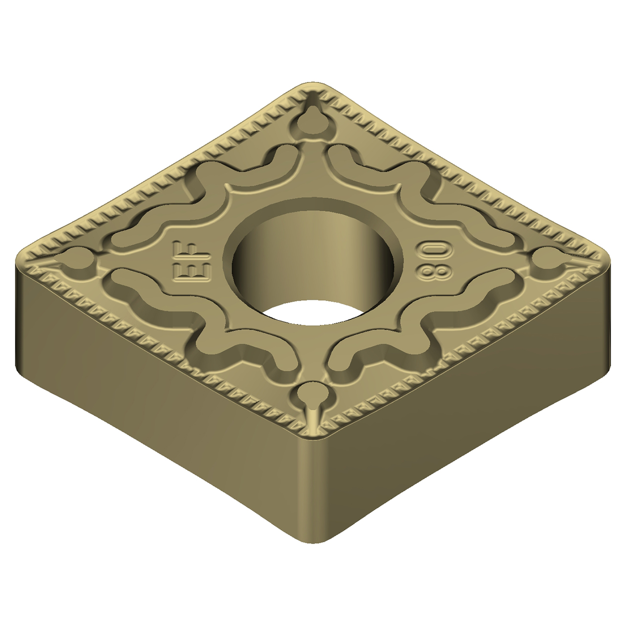 Sumitomo 19W1CQL | CNMG433EEF-AC8020P 0.5000" Circle Diameter x 5.16mm Hole Diameter x 0.0472" Radius Absotech Coated Carbide Turning Insert
