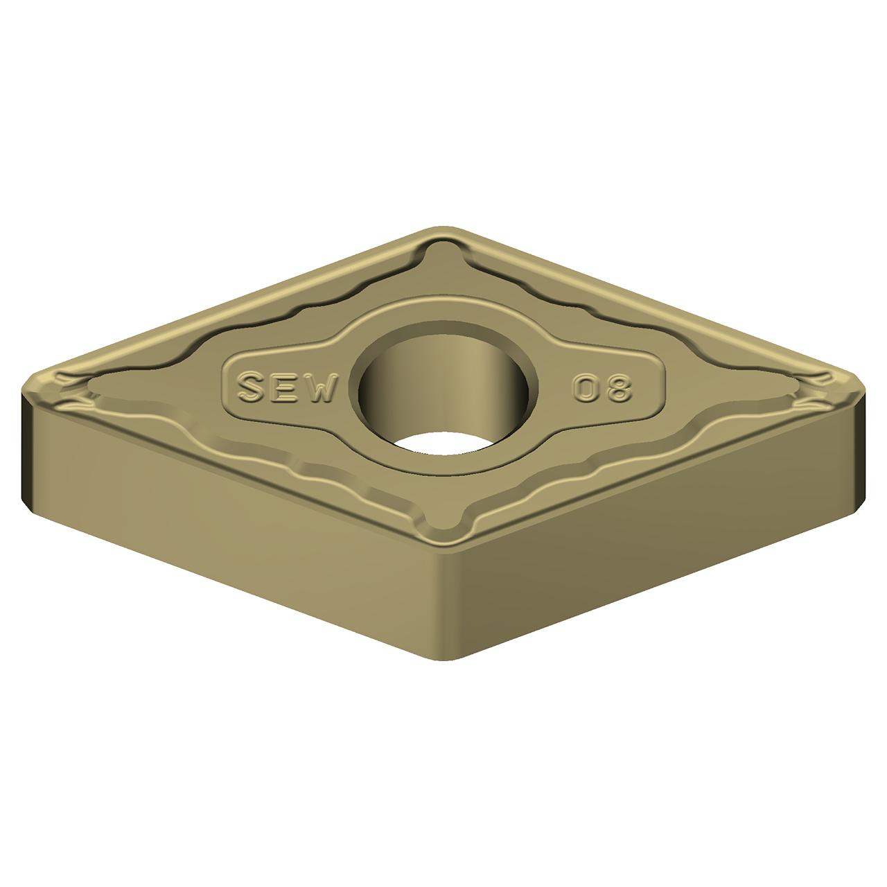 Sumitomo 19W1CQR | DNMX333ESEW-AC8020P 0.3750" Circle Diameter x 3.81mm Hole Diameter x 0.0472" Radius Absotech Coated Carbide Turning Insert