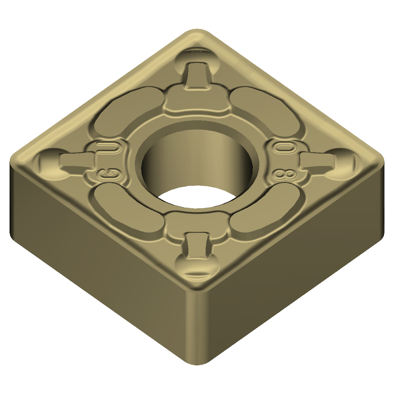 Sumitomo 19W1440 | SNMG431EGU-AC8020P 0.5000" Circle Diameter x 5.16mm Hole Diameter x 0.0157" Radius Absotech Coated Carbide Turning Insert