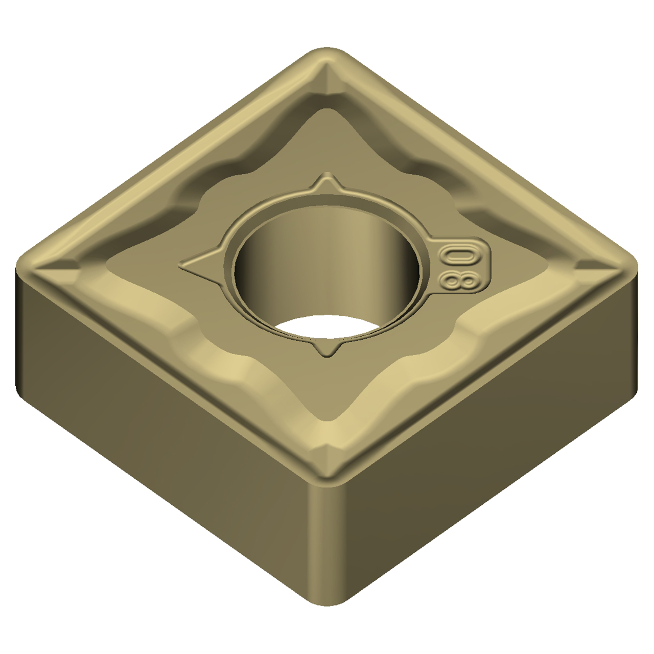 Sumitomo 19W1CNP | SNMG432EEM-AC8020P 0.5000" Circle Diameter x 5.16mm Hole Diameter x 0.0315" Radius Absotech Coated Carbide Turning Insert