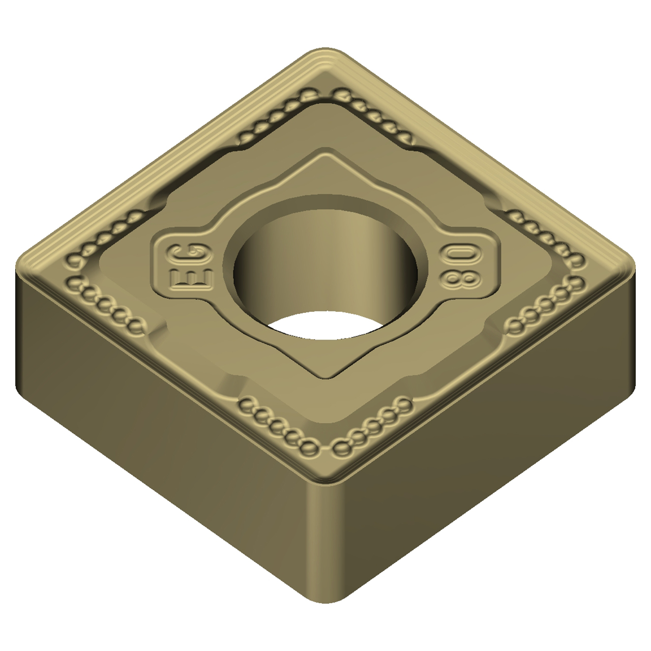 Sumitomo 19W1CGG | SNMG433EEG-AC8020P 0.5000" Circle Diameter x 5.16mm Hole Diameter x 0.0472" Radius Absotech Coated Carbide Turning Insert