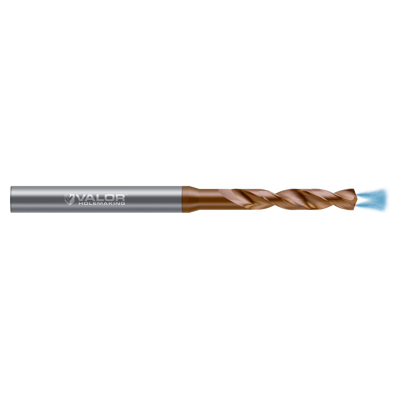 Valor V522954-X | 4.60mm Drill Diameter x 25.20mm Maximum Drill Depth x 75.00mm OAL 2 Flute Val-Max X Coated Screw Machine Length Drill Bit