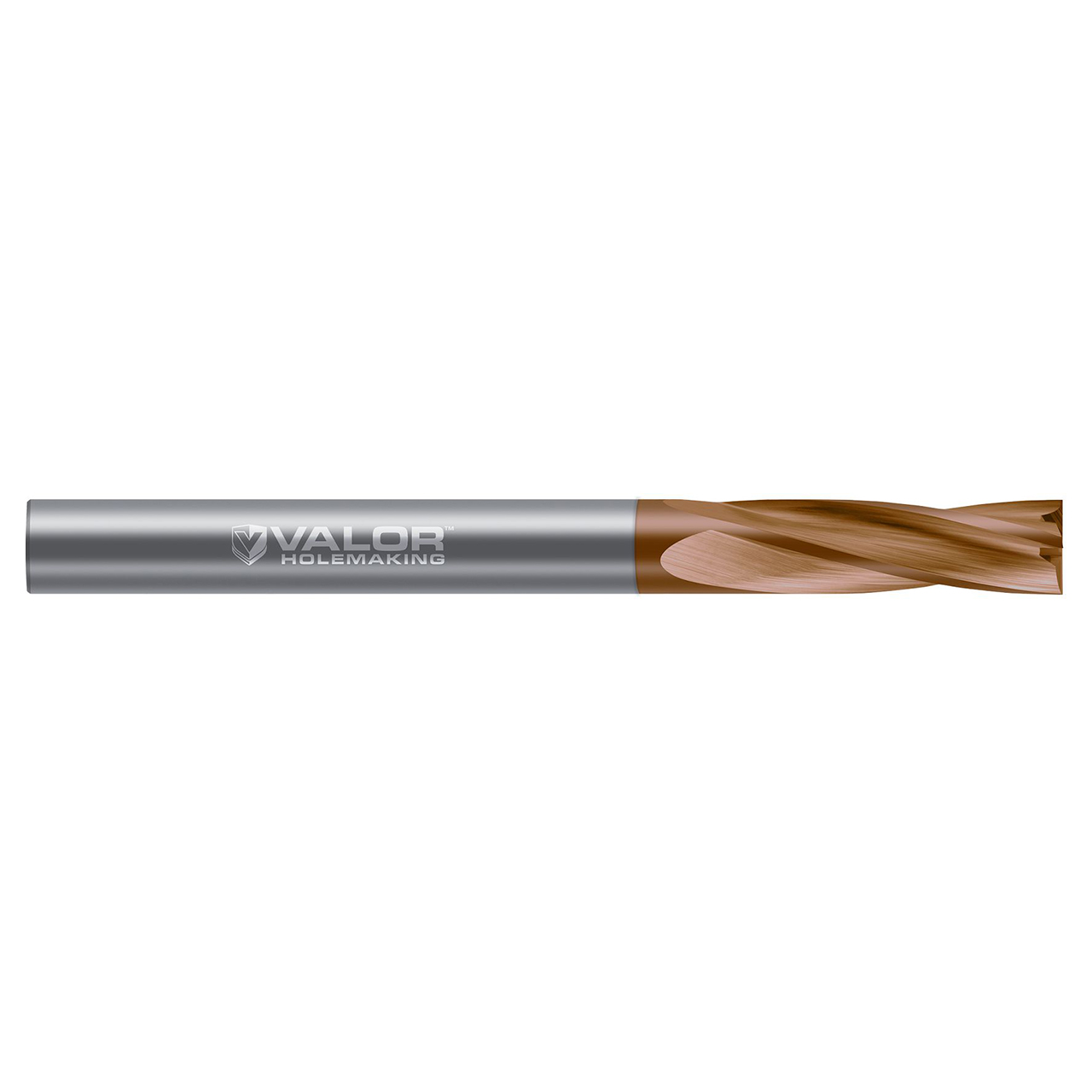 Valor V778476-X | 0.078" (5/64) Cutter Diameter x 0.125" (1/8) Shank x 0.312" (5/16) Flute Length 4 Flute Val-Max X Coated Flat Bottom Counterbore