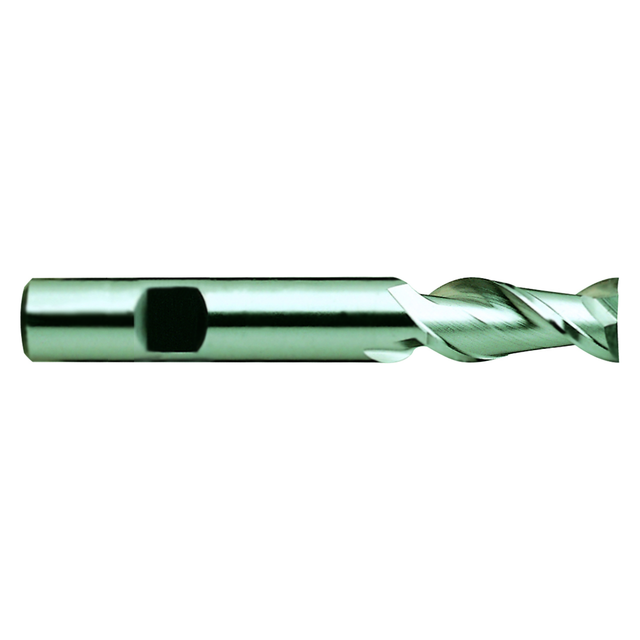 YG1 17211 | 1-1/2" Diameter x 1-1/4" Shank x 2" LOC x 4-1/2" OAL x 42 Degree Helix Angle 2 Flute Bright Coated HSS E1070 Square End Mill