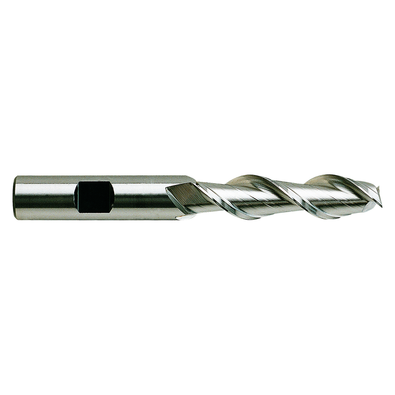 YG1 18109 | 3/4" Diameter x 3/4" Shank x 3" LOC x 5-1/4" OAL x 42 Degree Helix Angle 2 Flute Bright Coated HSS E1071 Extra Long Square End Mill