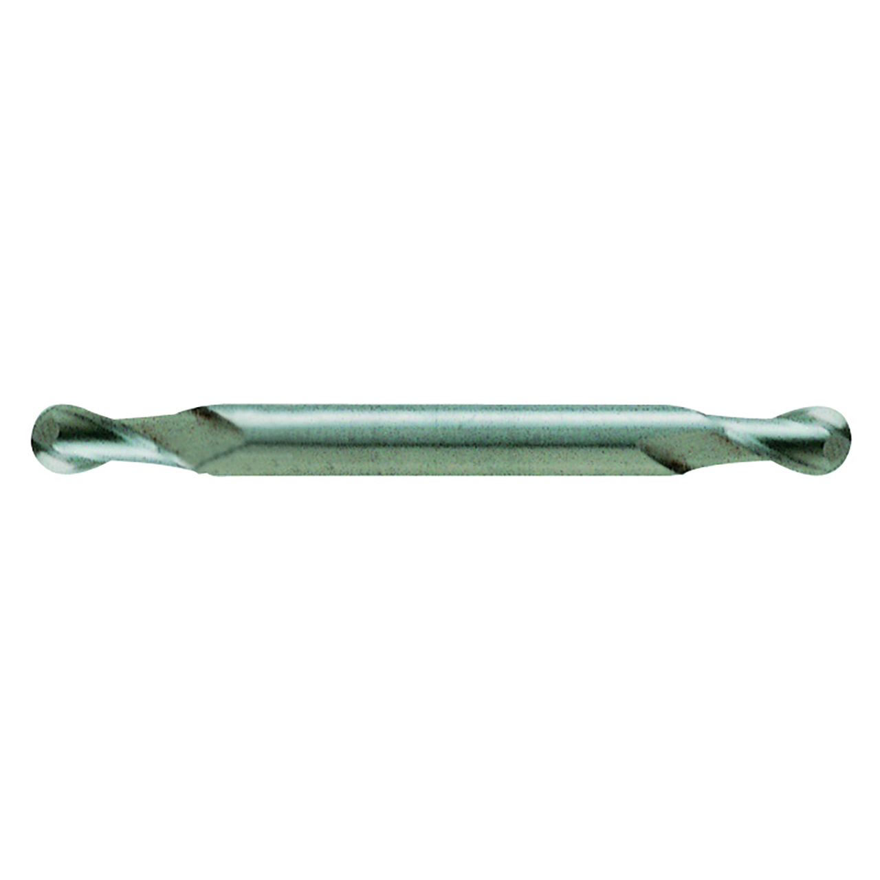 YG1 55010HC | 3/32" Diameter x 3/16" Shank x 9/64" LOC x 2" OAL x 3/64" Radius x 39 Degree Helix Angle 2 Flute TiCN Coated HSS E1008 Double Ended Ball Nose End Mill