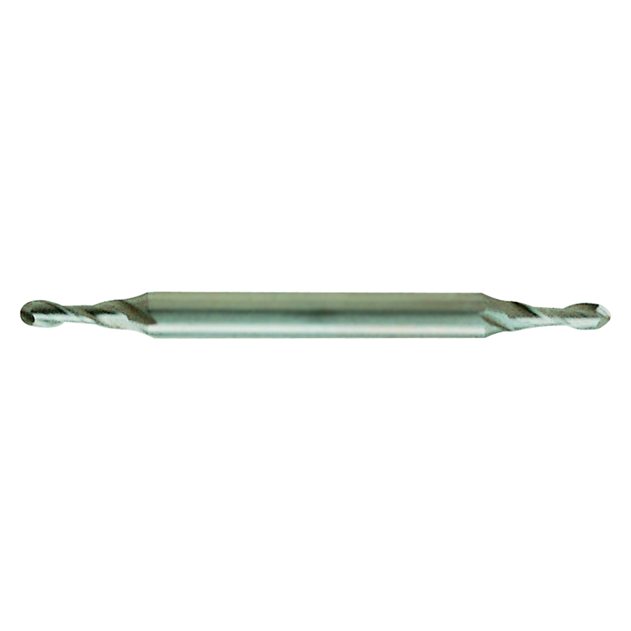 YG1 56020HN | 0.1719" Diameter x 0.1875" Shank x 0.5000" LOC x 2.2500" OAL x 0.0859" Nose Radius 2 Flute TiN Coated HSS Double Ended Ball Nose End Mill