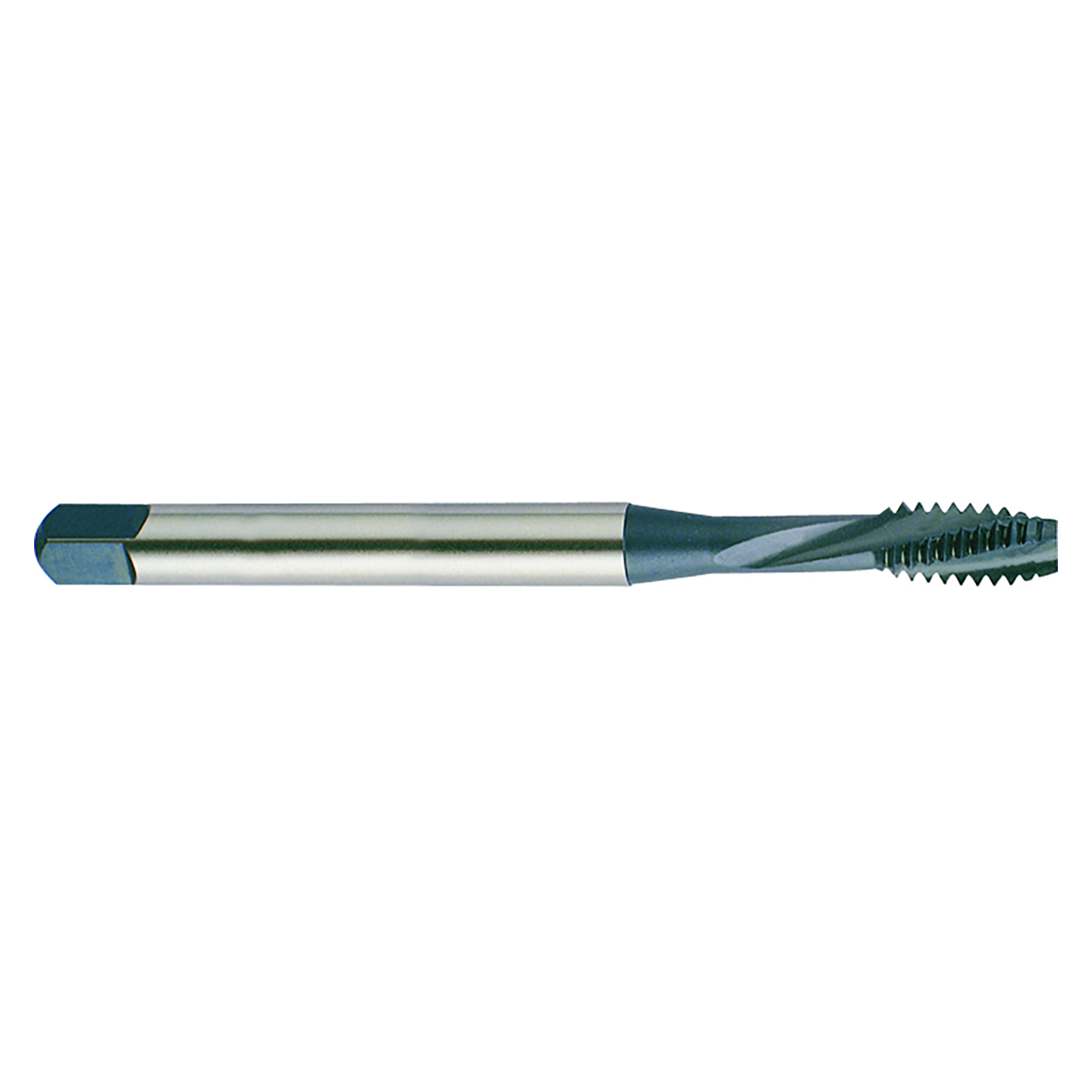 YG1 H2483 | UNC 3/8"-16 Size x 9.68mm Shank x 14.00mm Thread Length x 6" OAL x 15 Degree Helix Angle H3 3 Flute TiN Coated P-HSS H2 Spiral Flute Tap