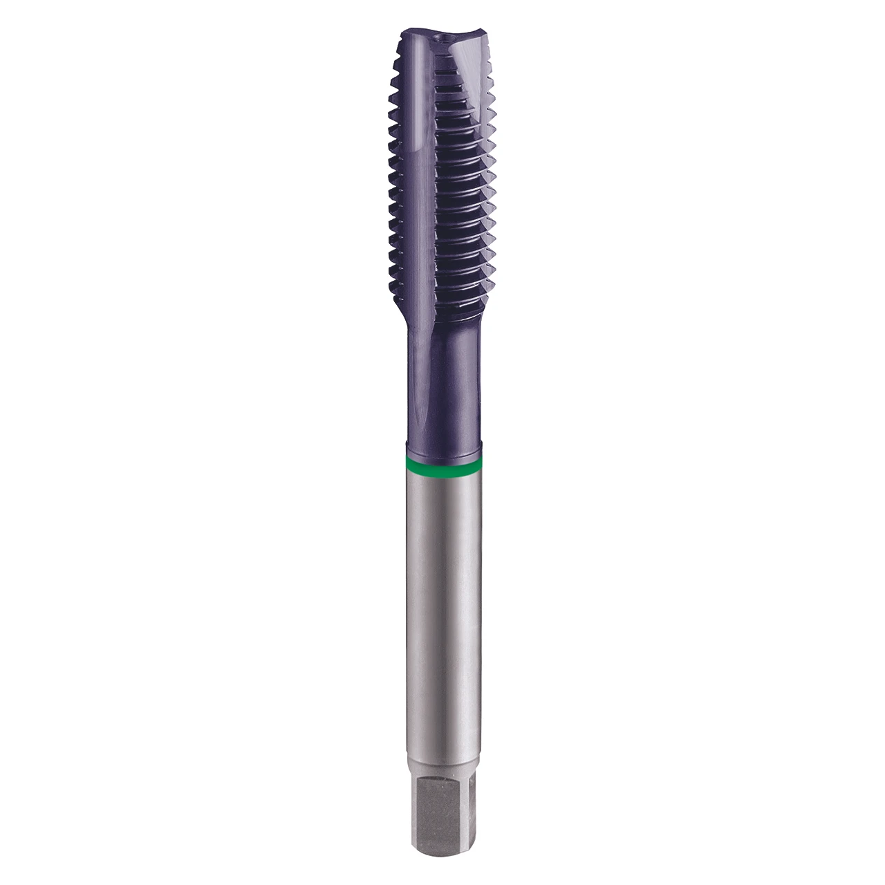 YG1 T2285 | UNC #8-32 Size 4.27mm Shank x 7.01mm Thread Length x 54.10mm OAL x 40 Degree Helix Angle H5 3 Flute Bright Coated HSS-E T2 Spiral Flute Tap