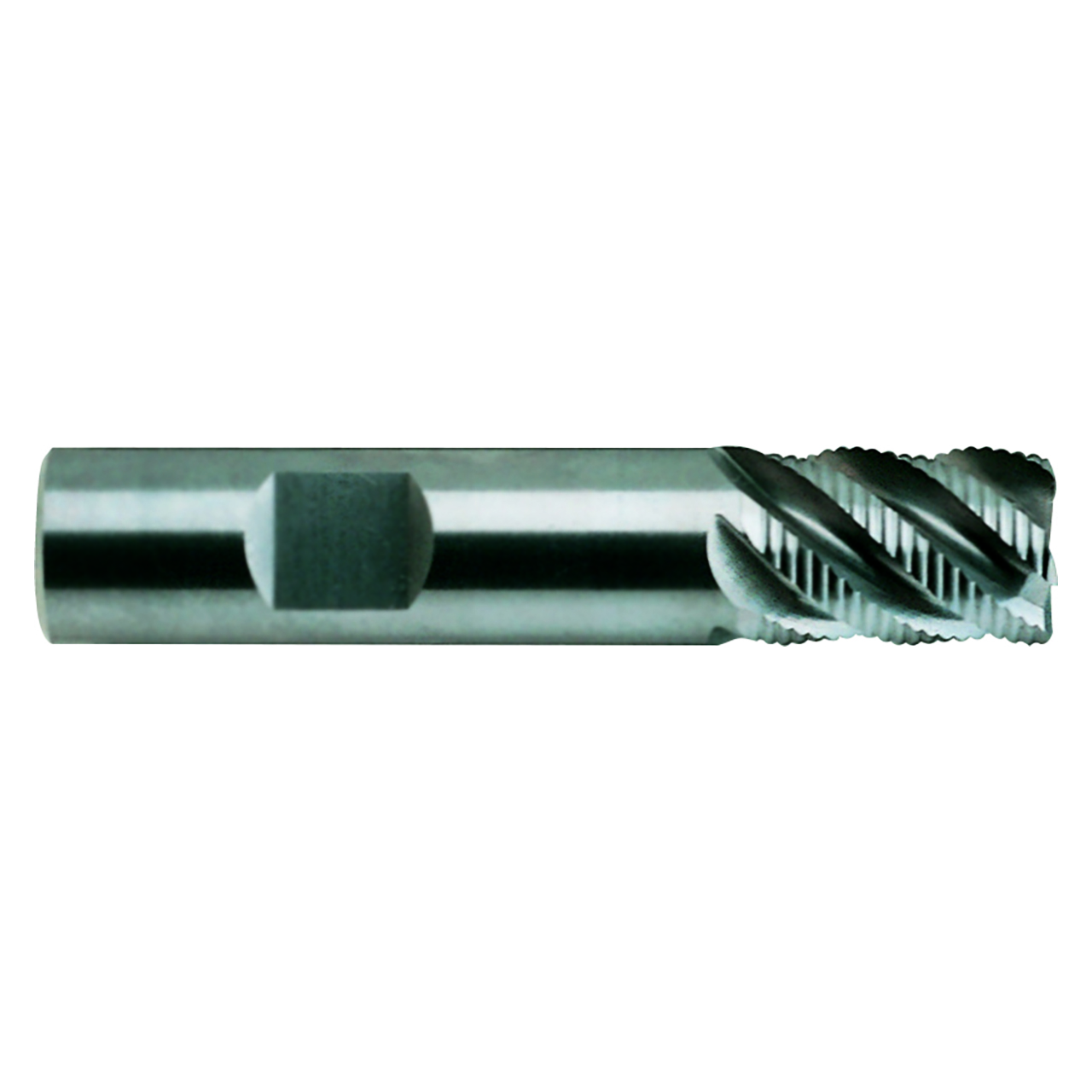 YG1 81584TC | 3/8" Diameter x 3/8" Shank x 1/2" LOC x 2" OAL x 0.040" Radius x 45 Degree Helix Angle 5 Flute TiCN Coated Carbide E5056 Corner Radius End Mill