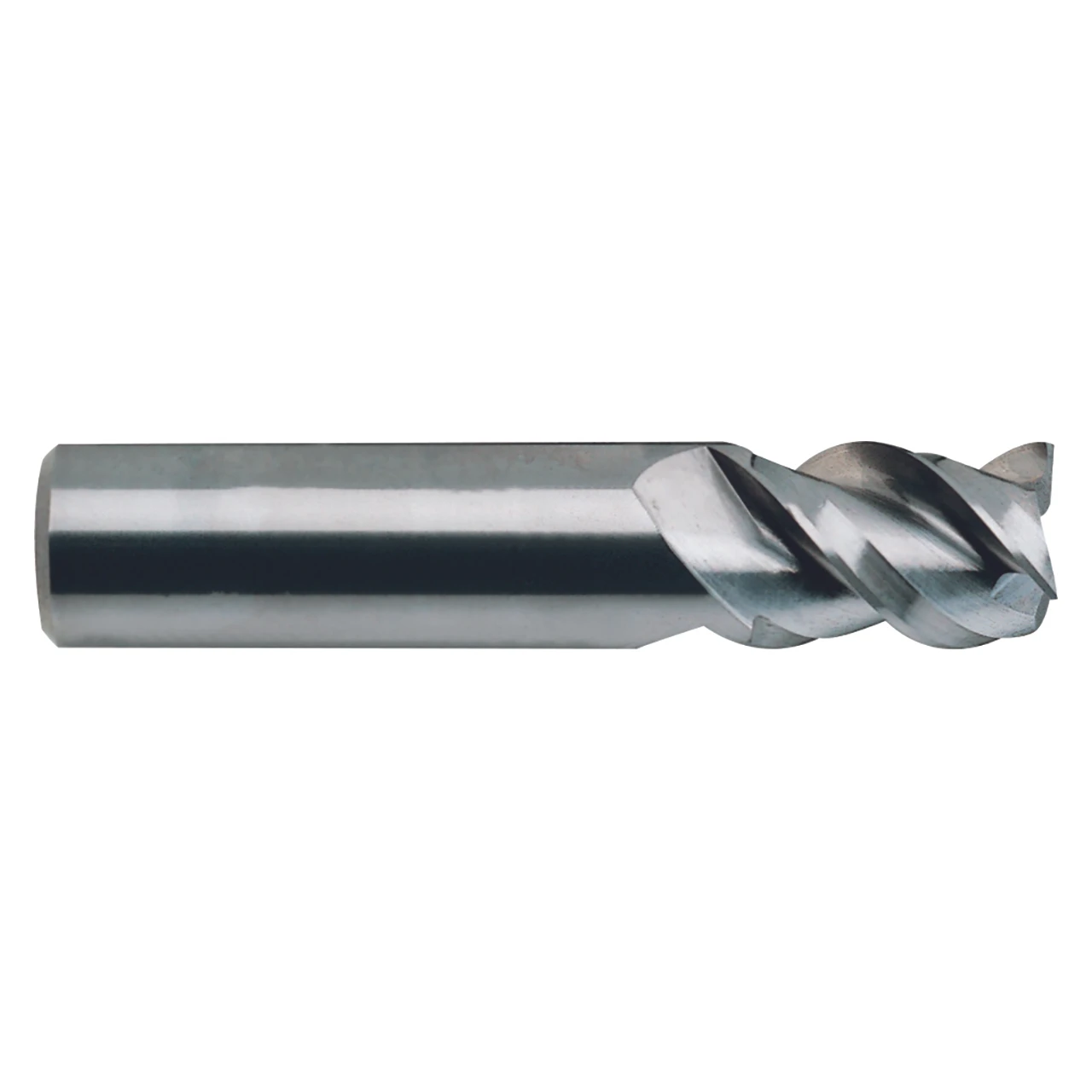 YG1 83584TE | 3/8" Diameter x 3/8" Shank x 1/2" LOC x 2" OAL x 50 Degree Helix Angle 3 Flute TiALN-E Coated Carbide E5059 Square End Mill