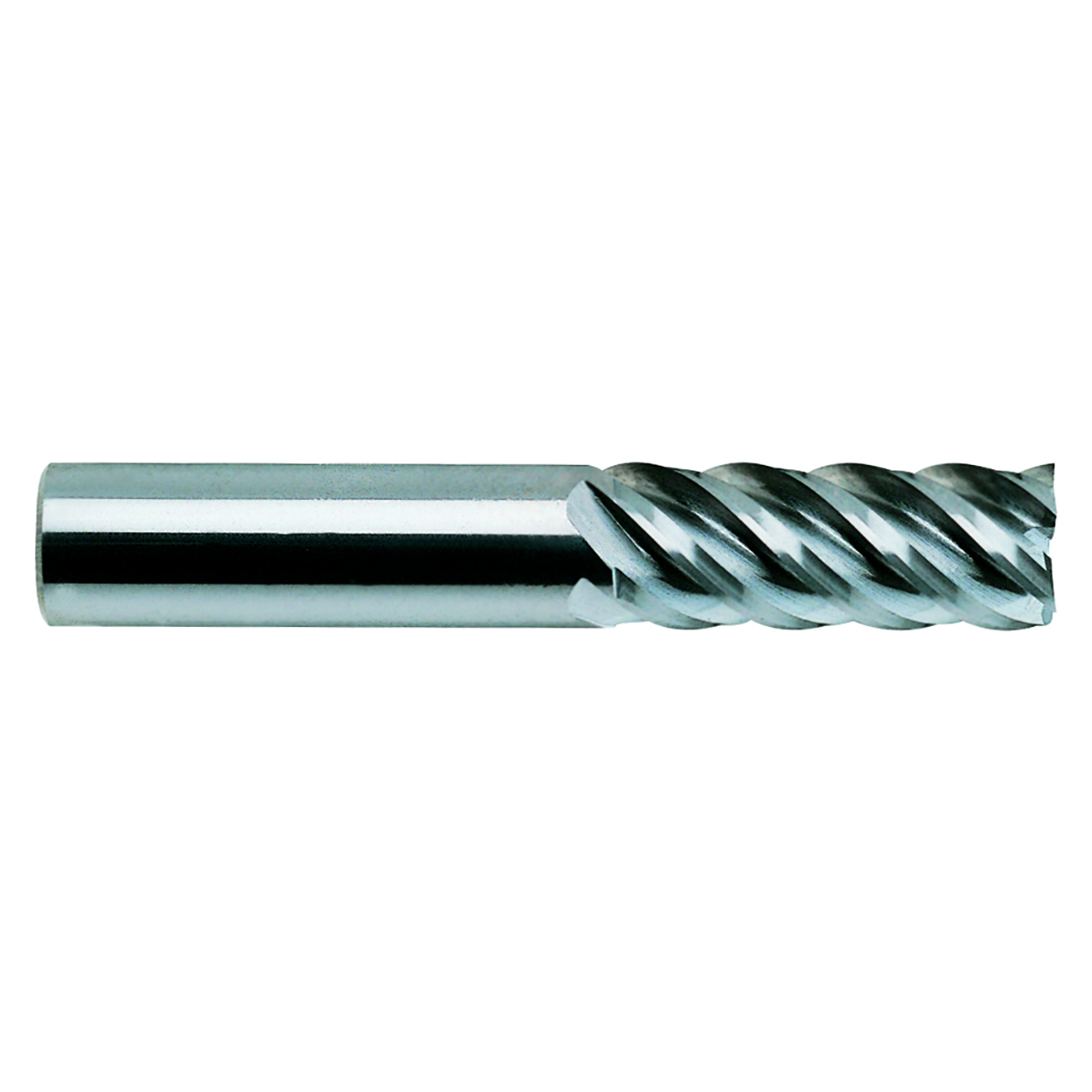 YG1 86600TH | 1" Diameter x 1" Shank x 2" LOC x 4" OAL x 45 Degree Helix Angle 5 Flute Hardslick Coated Carbide E5067 Square End Mill