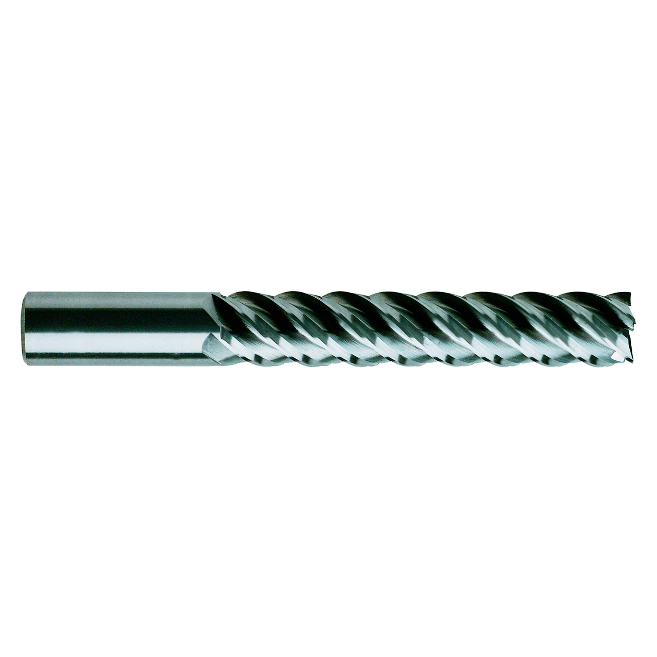 YG1 59593 | 1/2" Diameter x 1/2" Shank x 3-1/8" LOC x 6" OAL x 45 Degree Helix Angle 5 Flute Bright Coated Carbide E5073 Square End Mill
