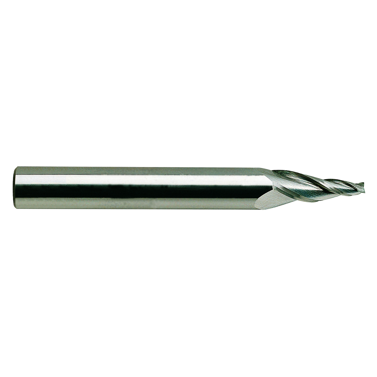 YG1 87584TN | 0.1300" Diameter x 0.3750" Shank x 1.0000" LOC x 3.5000" OAL 3 Flute Bright Coated Carbide Square End Tapered End Mill