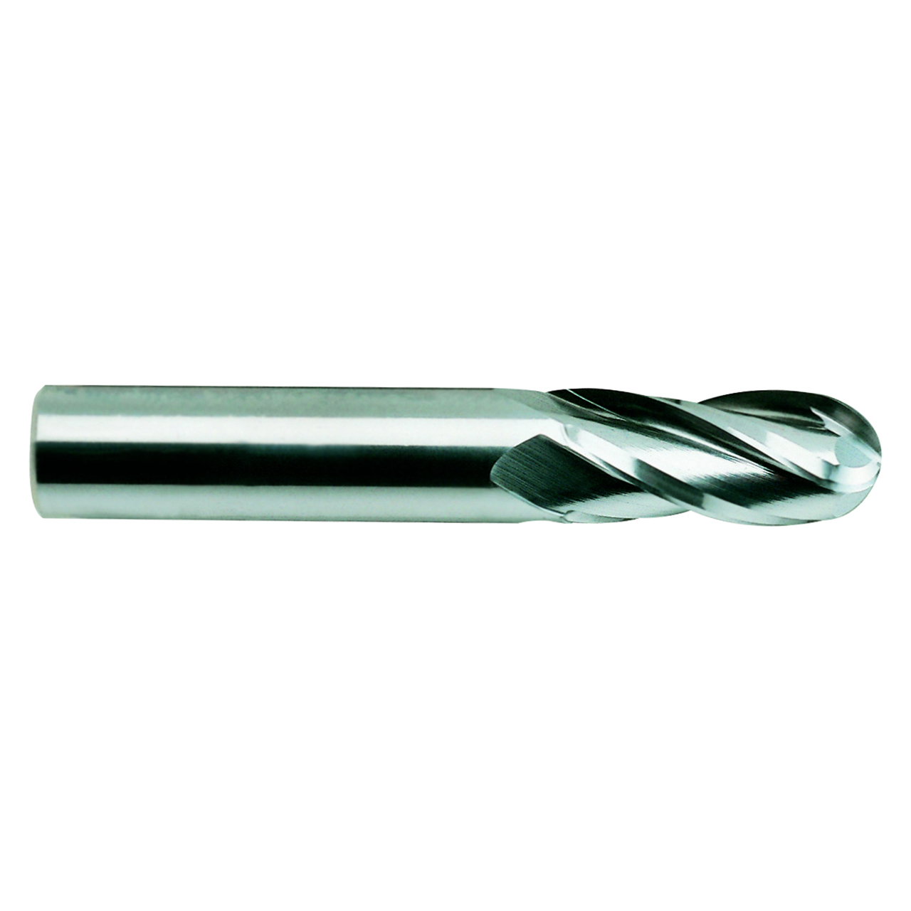 YG1 41565TN | 3/16" Diameter x 3/16" Shank x 5/8" LOC x 2" OAL x 3/32" Radius x 30 Degree Helix Angle 2 Flute TiN Coated Carbide E5249 Ball End Mill