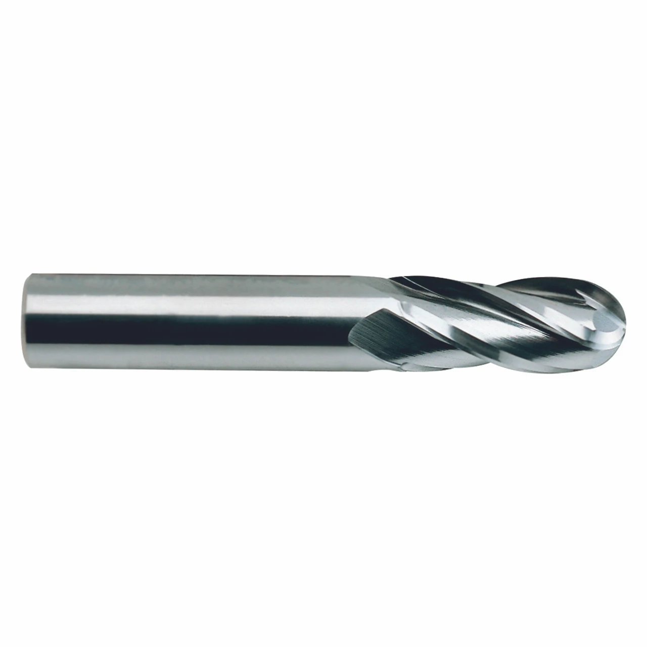YG1 43598 | 0.750" Diameter x 0.750" Shank x 1.500" LOC x 4.000" OAL x 30 Degree Helix Angle 4 Bright Coated Carbide Ball End Mill