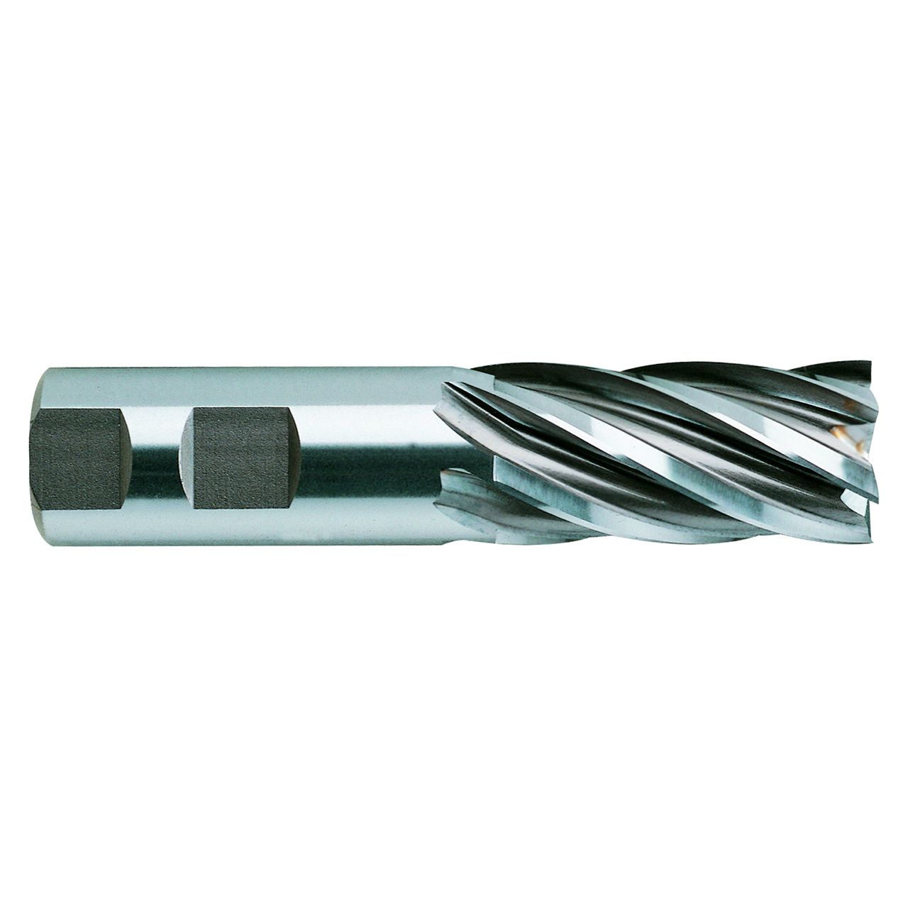 YG1 04399CN | 0.9063" Diameter x 0.7500" Shank x 4.1250" OAL x 1.8750" LOC 4 Flute TiN Coated HSSCo8 Square End Mill